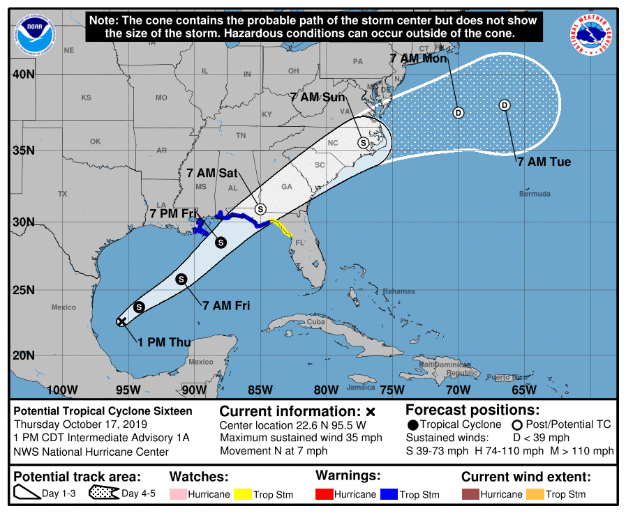 Potential Tropical Cyclone Sixteen